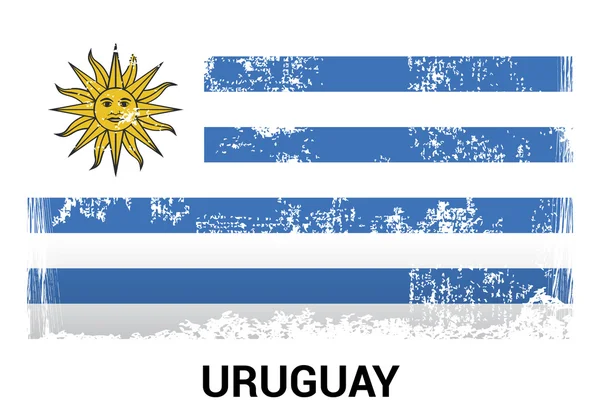 Uruguay grunge bayrağı — Stok Vektör