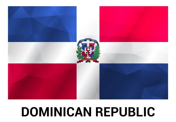 República Dominicana bandera del país — Vector de stock