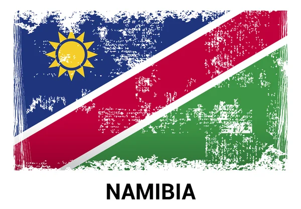 Прапор Намібії гранж — стоковий вектор