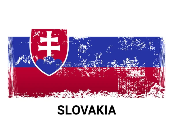Slovacchia bandiera grunge — Vettoriale Stock