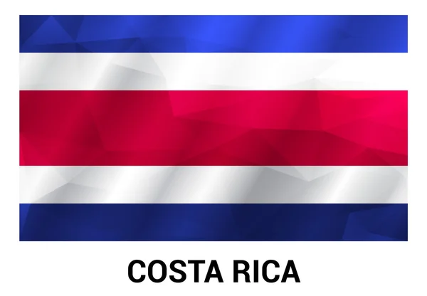 Vlajka země Kostarika — Stockový vektor