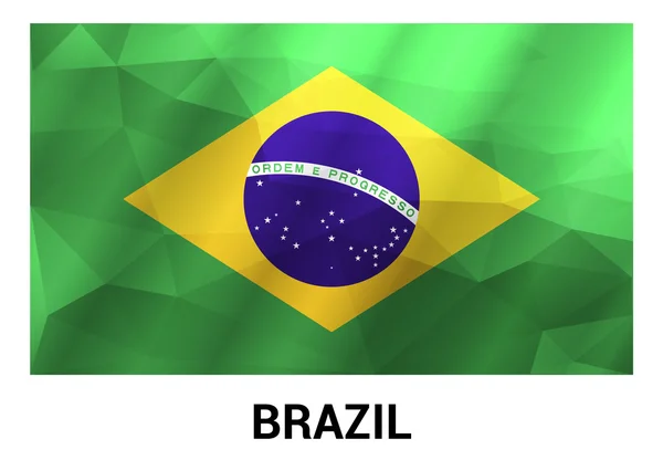 Vlajka země Brazílie — Stockový vektor