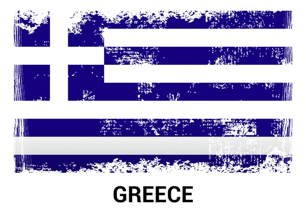 Greece grunge flag — Stok Vektör