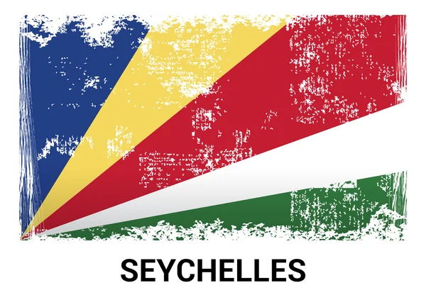 Bandeira grunge das Seychelles — Vetor de Stock