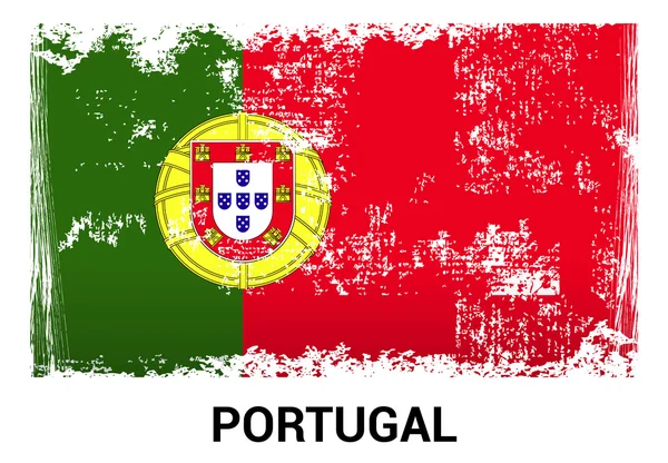 Bandera grunge Portugal — Vector de stock