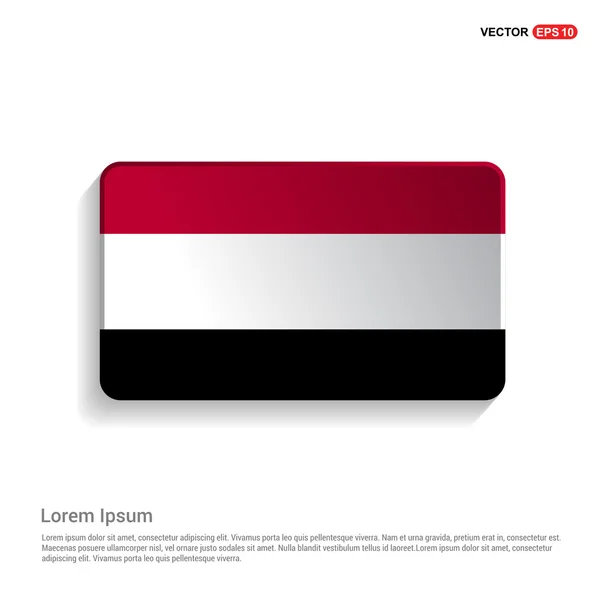 Yemen flag button — Stock Vector