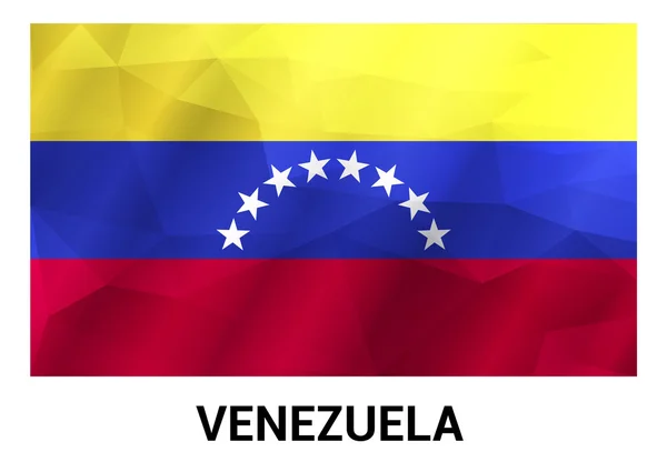 Venezuela Bandiera, forme geometriche poligonali . — Vettoriale Stock