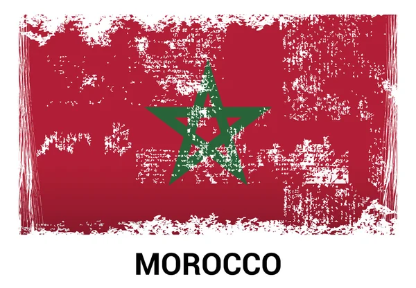 Morocco grunge flag — Stock Vector