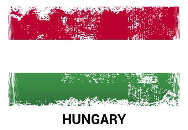 Прапор Угорщини гранж — стоковий вектор