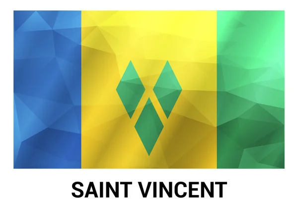 聖者 Vincent フラグ、多角形図形. — ストックベクタ