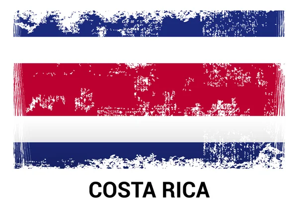 Kostarika grunge vlajka — Stockový vektor