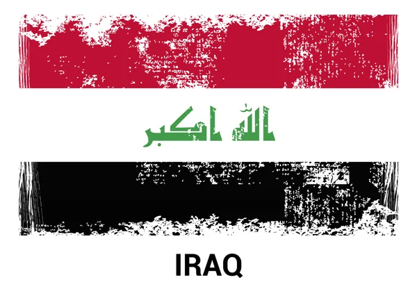 Irak grunge bayrağı — Stok Vektör