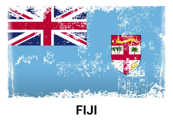 Fiji grunge bayrağı — Stok Vektör
