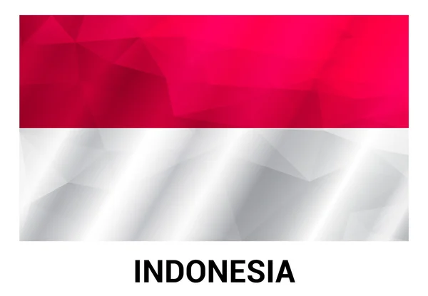 Indonézia ország lobogója — Stock Vector