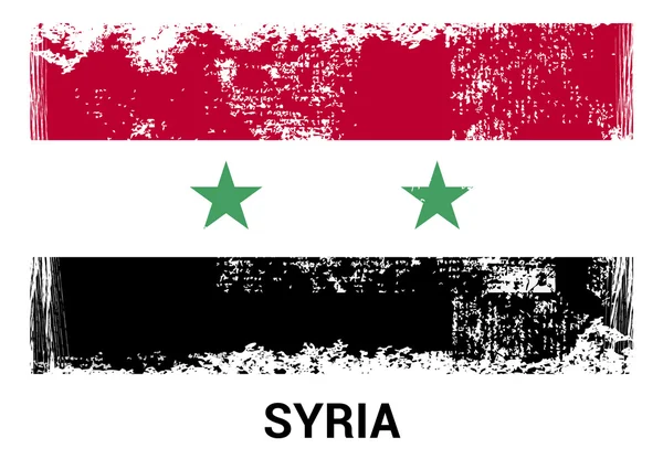 Syrien-Grunge-flag — Stockvektor