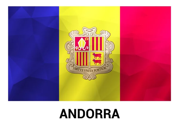 Vlajka země Andorra — Stockový vektor