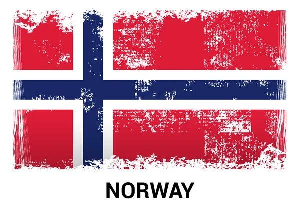 Norwegische Grunge-Flagge — Stockvektor