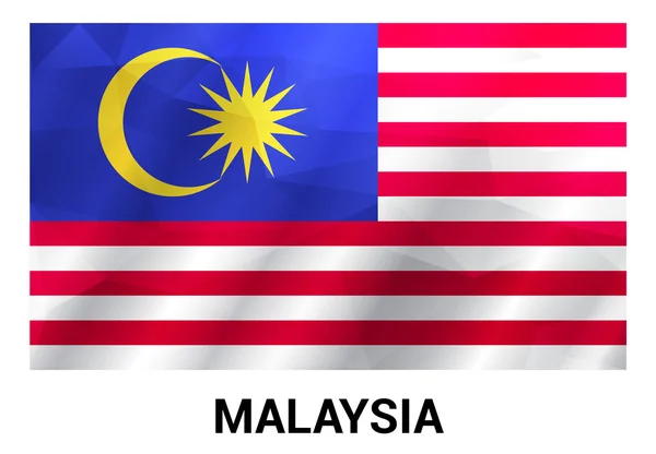 Флаг Малайзии, геометрические многоугольные фигуры — стоковый вектор