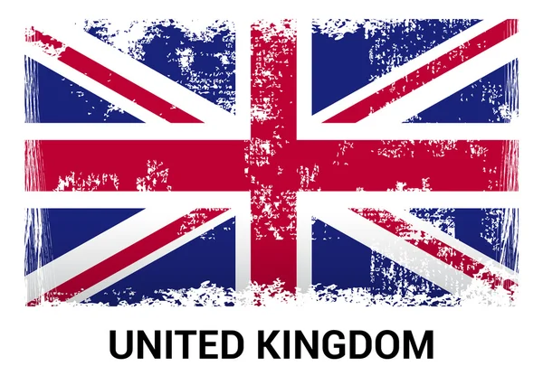 Reino Unido Gran Bretaña Bandera Grunge del Reino Unido — Vector de stock
