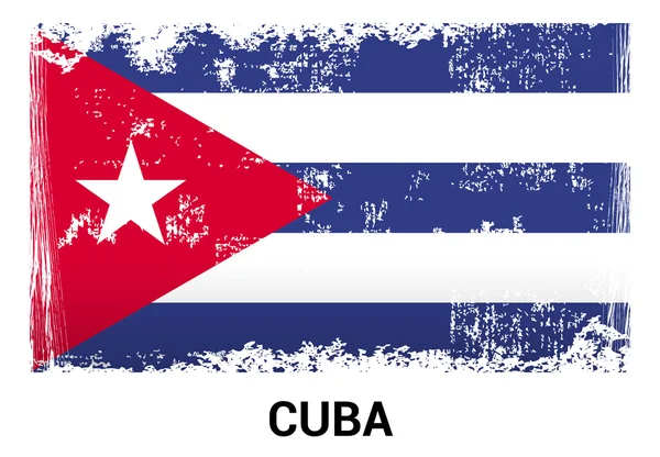 Bandera grunge de Cuba — Vector de stock