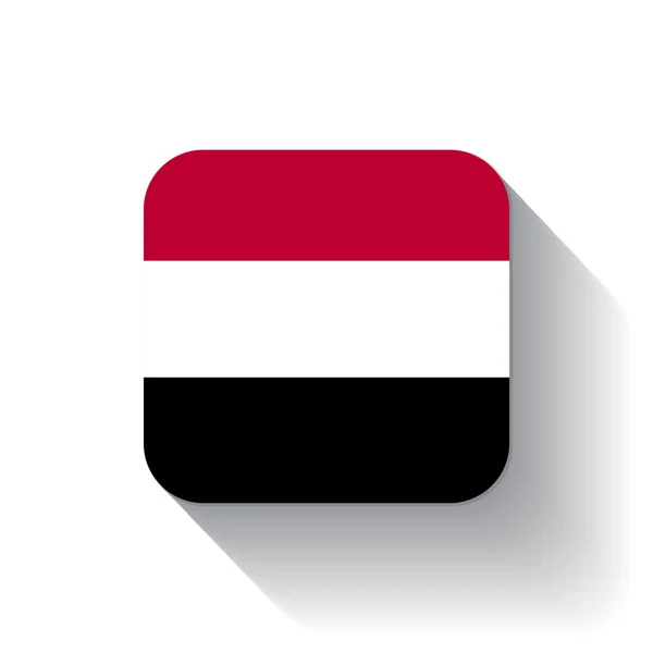 Jemen flagga knappen — Stock vektor