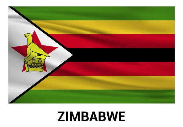 Прапор Зімбабве в Офіційні кольору — стоковий вектор