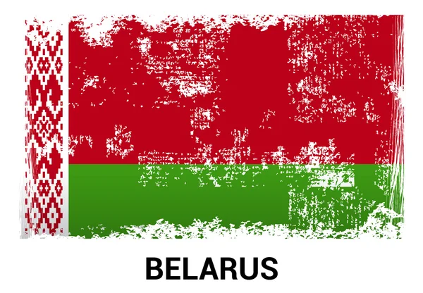Beyaz Rusya grunge bayrağı — Stok Vektör
