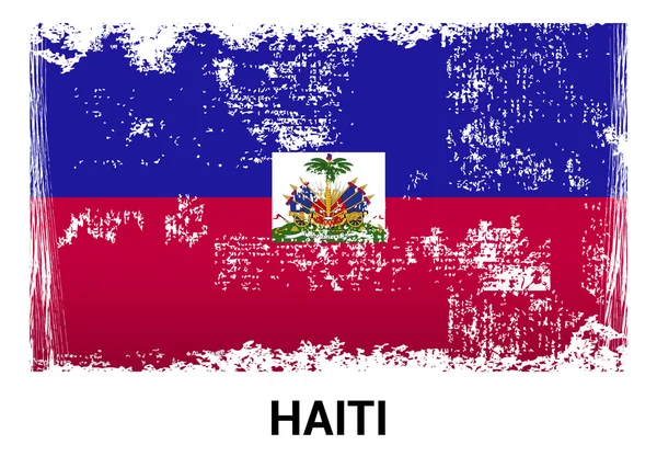 Haiti grunge flagga — Stock vektor