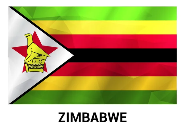 Zimbabwe Flagge in den offiziellen Farben — Stockvektor