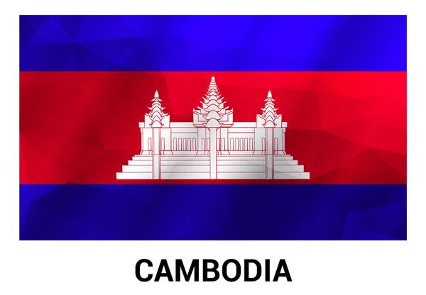 Vlag van Cambodja land — Stockvector