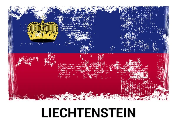 Гранж-флаг Лихтенштейна — стоковый вектор