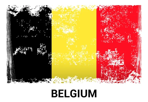 Belgio bandiera grunge — Vettoriale Stock