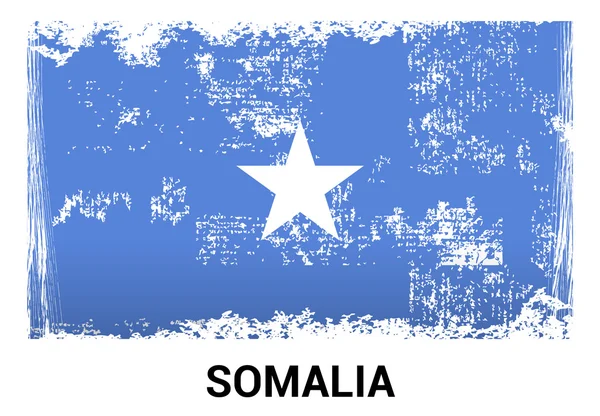 Bandera grunge de Somalia — Vector de stock