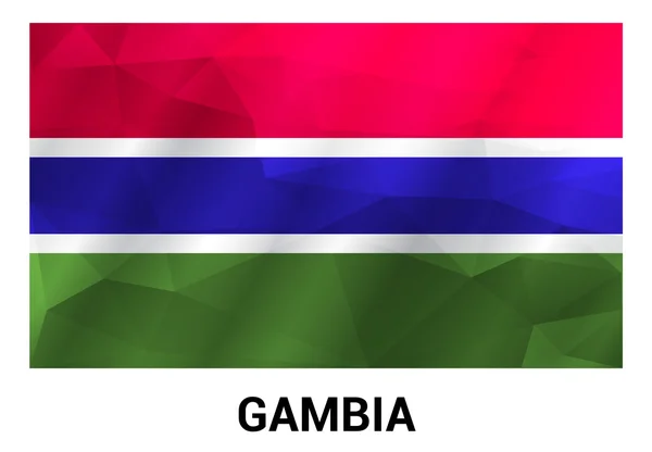 Gâmbia Bandeira do país — Vetor de Stock