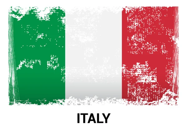 Italie drapeau grunge — Image vectorielle