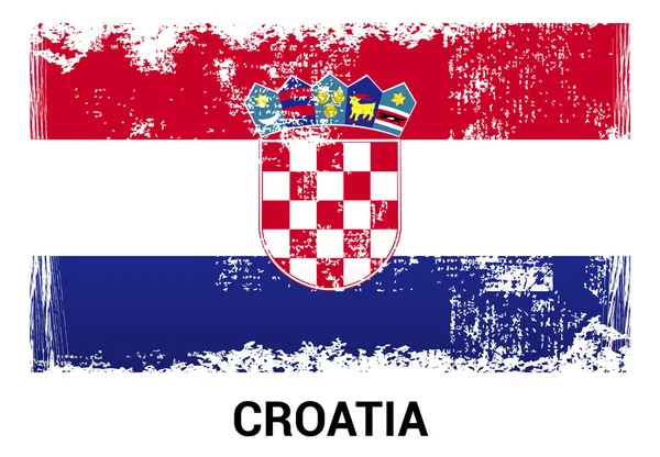 Bandera de Croacia grunge — Archivo Imágenes Vectoriales