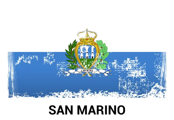 Bandiera grunge San Marino — Vettoriale Stock