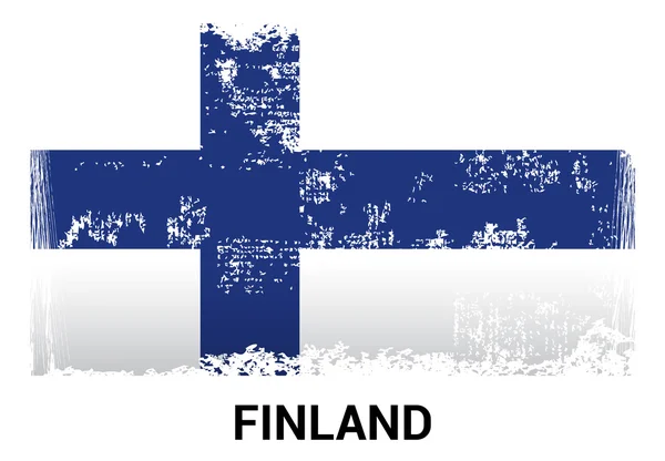 Finlande drapeau grunge — Image vectorielle