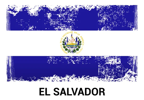 Bandeira grunge de El Salvador —  Vetores de Stock
