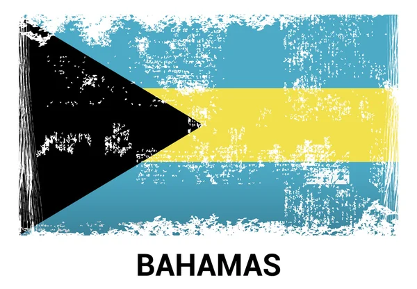 Vlajka Baham grunge — Stockový vektor