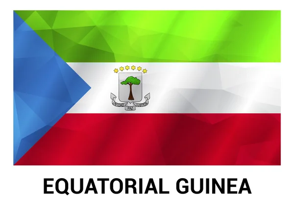 Flaga Gwinei Równikowej kraju — Wektor stockowy