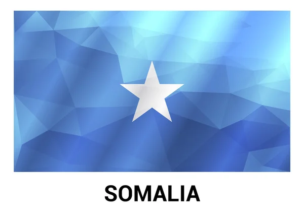 Somalia Bandera, formas geométricas poligonales . — Vector de stock