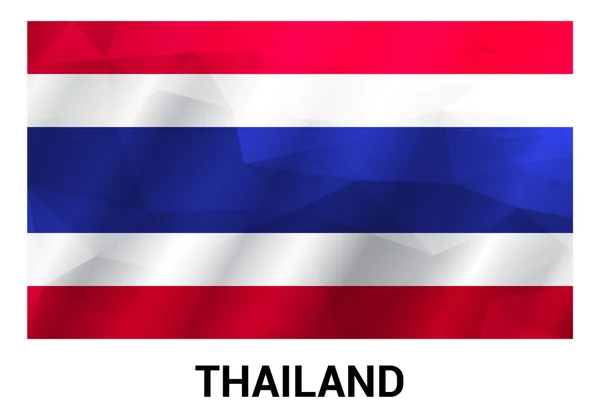 Thailand Flag, geometriske polygonale former . – Stock-vektor