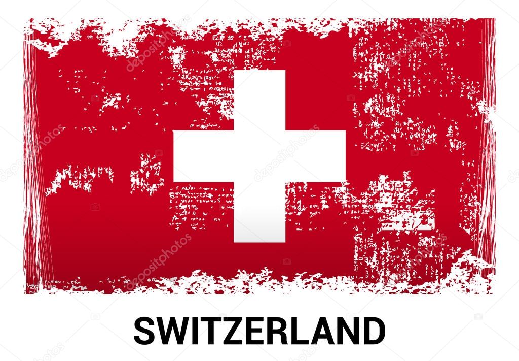Switzerland grunge flag