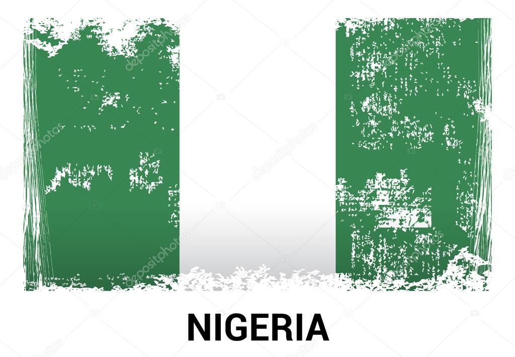 Nigeria grunge flag