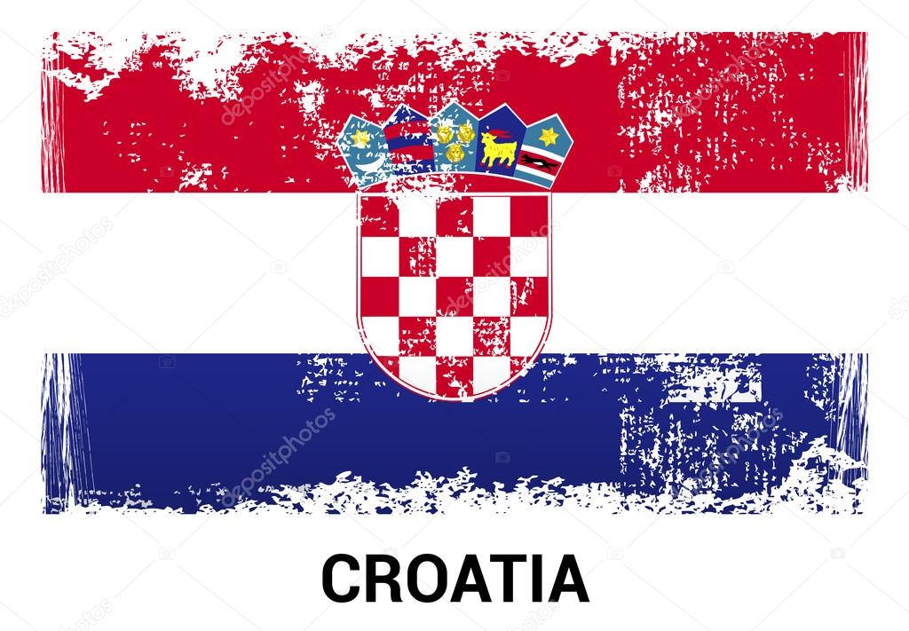 Croatia grunge flag