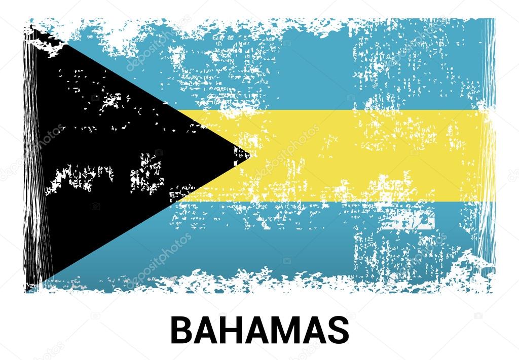Bahamas grunge flag