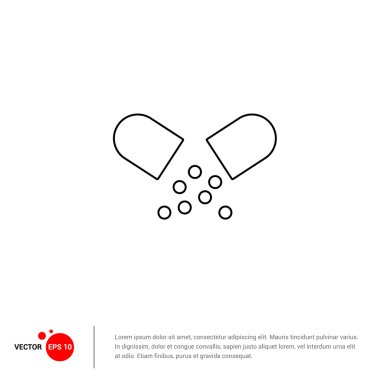 medical capsule icon clipart