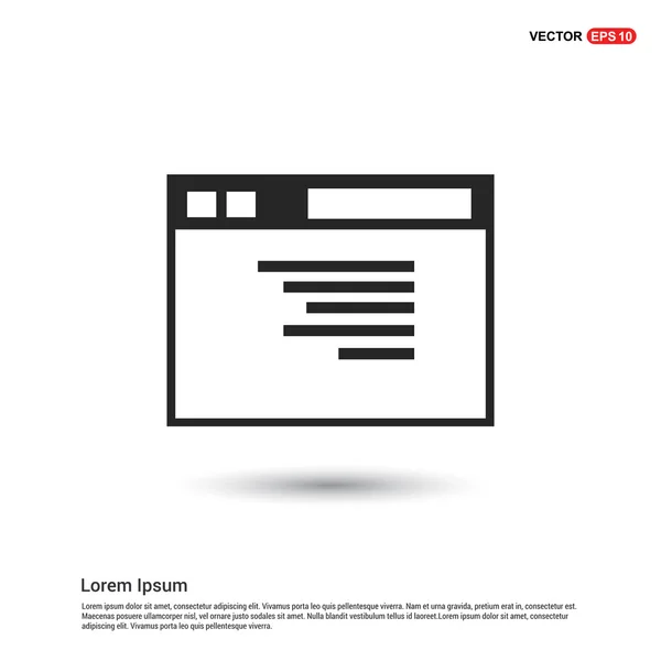 Icono de interfaz de ventana de aplicación — Vector de stock