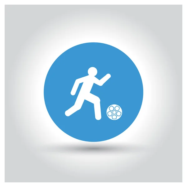 Icono jugador de fútbol — Vector de stock